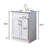24'' White Morden Single Bathroom Vanity With Ceramic Top