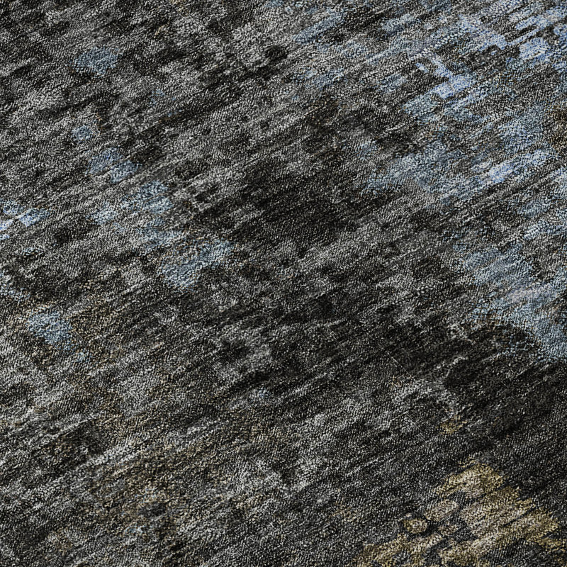 Premium Machine Washable Prisco Graphite Rug, Runner 2'3" x 7'6"