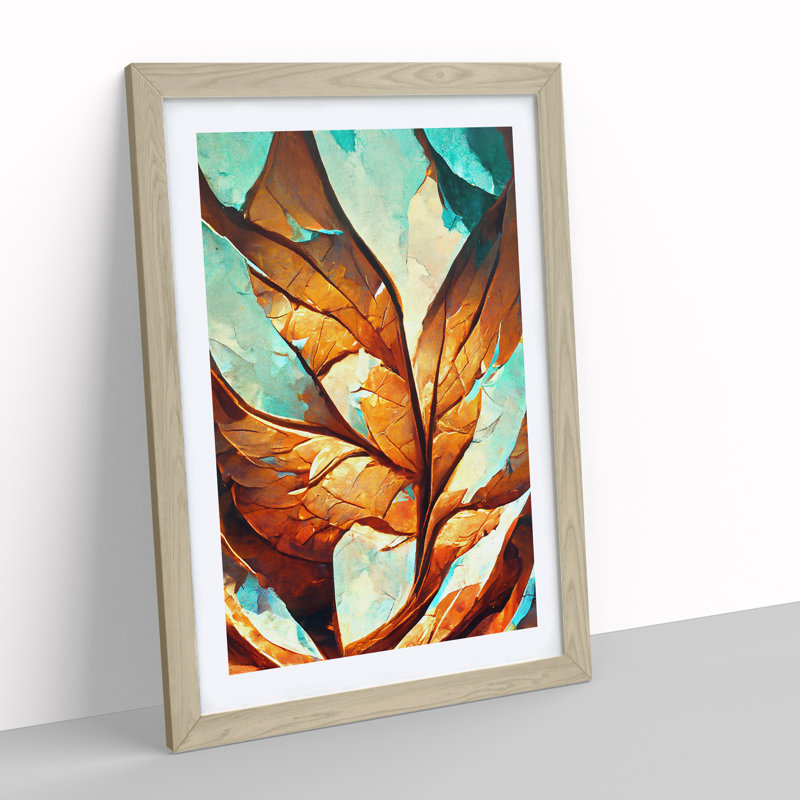 Leaf - Framed Print, 64cm H x 46cm W x 2cm D, Oak