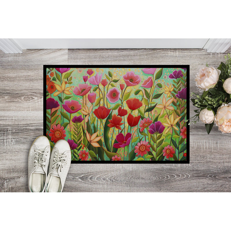 Non-Slip Doormat, Wild Beauty Flowers