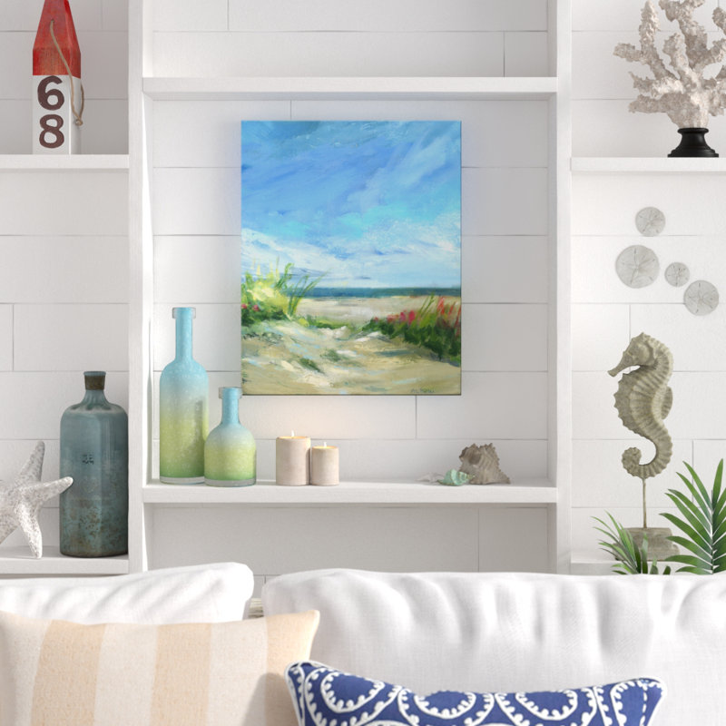«Flowers & Seagrass» par Dana McMillan - reproduction d'art sur toile tendue, H 30 po x l 20 po x P 1,5 po
