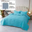  Ensemble de courtepointe brodée arc-en-ciel 3 pièces pour grand lit (blanc / bleu)-1392879251-1392879250
