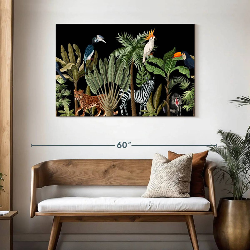 Faune de la forêt tropicale d'Alvord, H 30 po x l 45 po