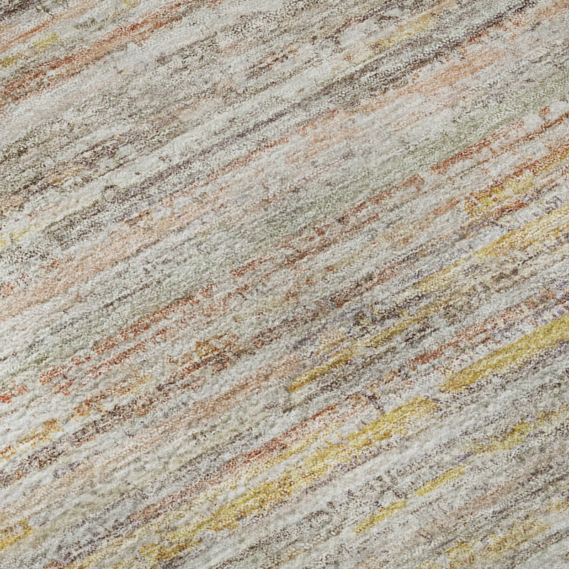 Premium Machine Washable Larock AMF1239 Stripes Rug, Rectangle 9' x 12'