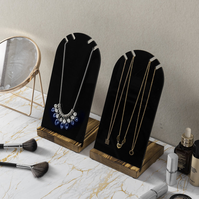 Wood Base Necklace Jewellery Stand