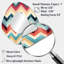Doux couleur rétro multicolore Chevron II - Chevron de forme irrégulière, miroir unique, grand miroir mural asymétrique, impression d'art en métal-107229298