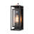 Classic Outdoor Wall Sconce 1 Light with Dusk to Dawn in Matte Black Rectangular-213876432