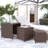 Sanaa Latitude Run® Nesting Tables 3 Pcs Black Poly Rattan Coffee Table Set-929028347