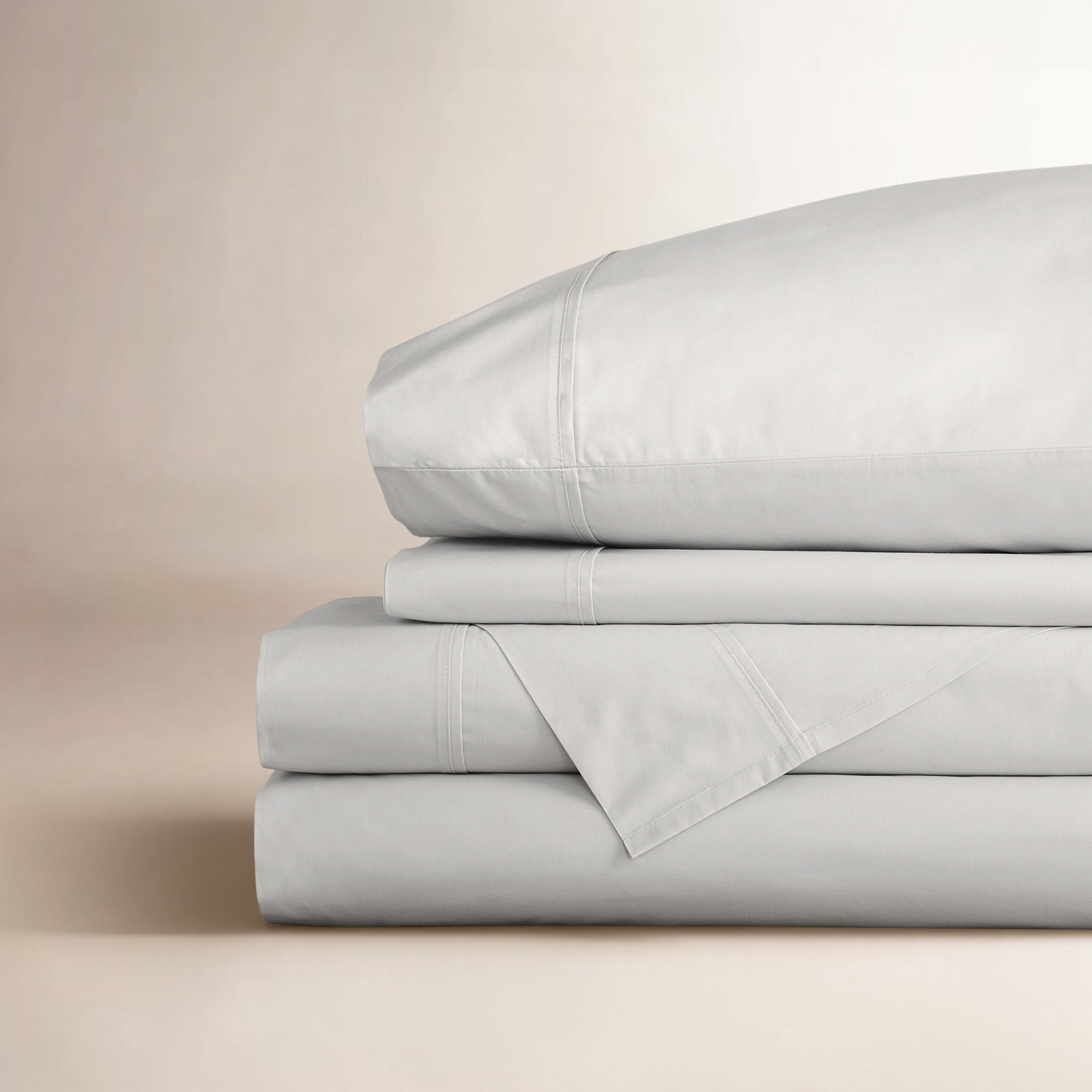 Emrik Organic Cotton Sheet Set, Soft Gray, Full