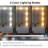 15 Drawers Vanity Desk, Makeup Vanity with Charging Station,  Dressing Table with Lighted Mirror, 3 Lighting Modes, Brightness Adjustable, Glass Top, Vanity Table with Chair-143705072