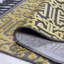 Tapis jaune / gris en coton tissé à la machine Syne-929878632