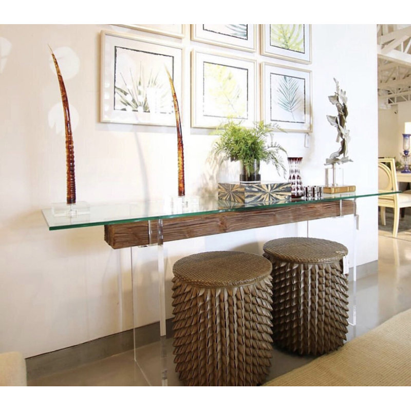 Fiorelita 80'' W Glass Console Table