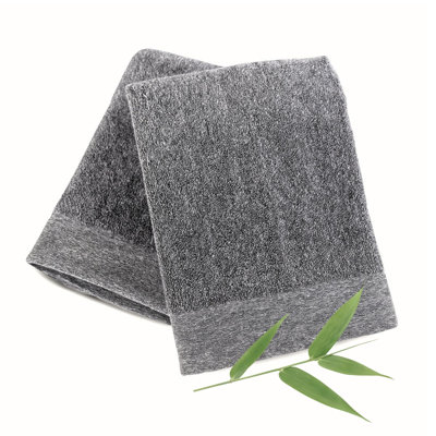 BedVoyage Hand Towel Set 2pc - Viscose from Bamboo + Cotton - 600 GSM - Absorbent & Odor Resistant