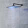 Fontana 12 Matte Black Square LED Rain Shower Head Color Changing Self Powered Design
