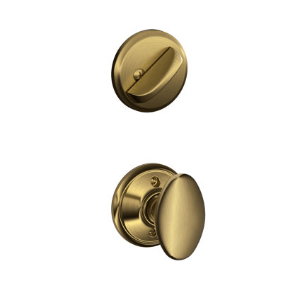 Siena Single Cylinder Interior Knob Set (Exterior Portion Sold Separately)