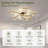 Jacionna 41.3'' Ceiling Fan with 10 LED Lights