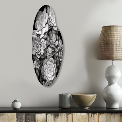Seagraves - Floral Curved Shape Assymterical Metal Wall Art