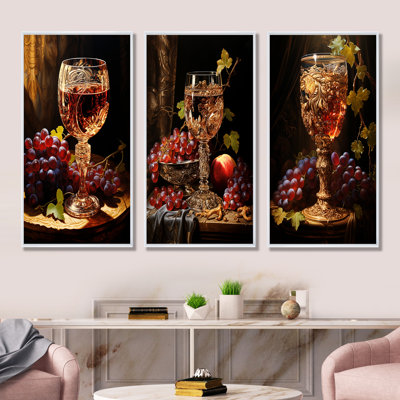 Judaism Kiddushs Glow - Judaism Canvas Wall Art Set Of 3
