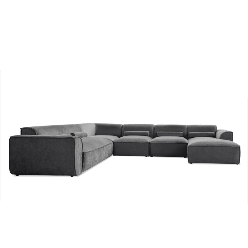 Flex Felix 8 Seater Corner Sofa , Dark Grey, Left Hand Facing