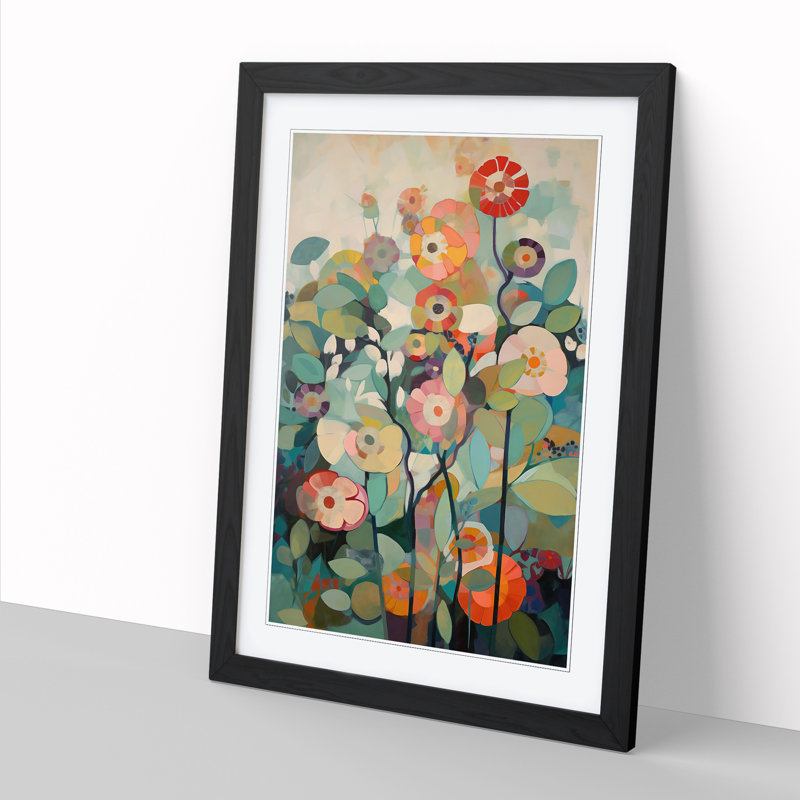 FRM-V0523-962X Flowers Orphism Vol.4 - Print, Black, 34cm H x 25cm W x 2cm D