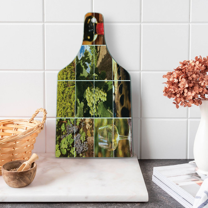 Vineyard Landscape Tempered Glass Cutting and Serving Board