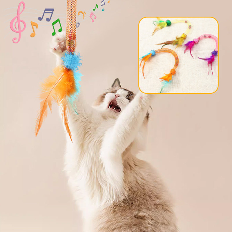 Ensemble de 3 jouets à mâcher pour chat avec de l'herbe à chat Bell