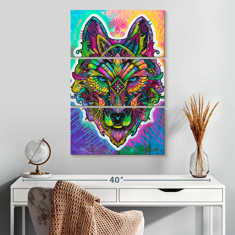 Loup chaman, H 32 po x l 20 po