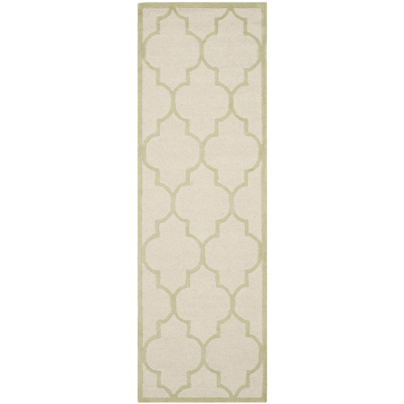 Sanyla Hand Tufted Wool Geometric Rug, Runner 2'6" x 8'