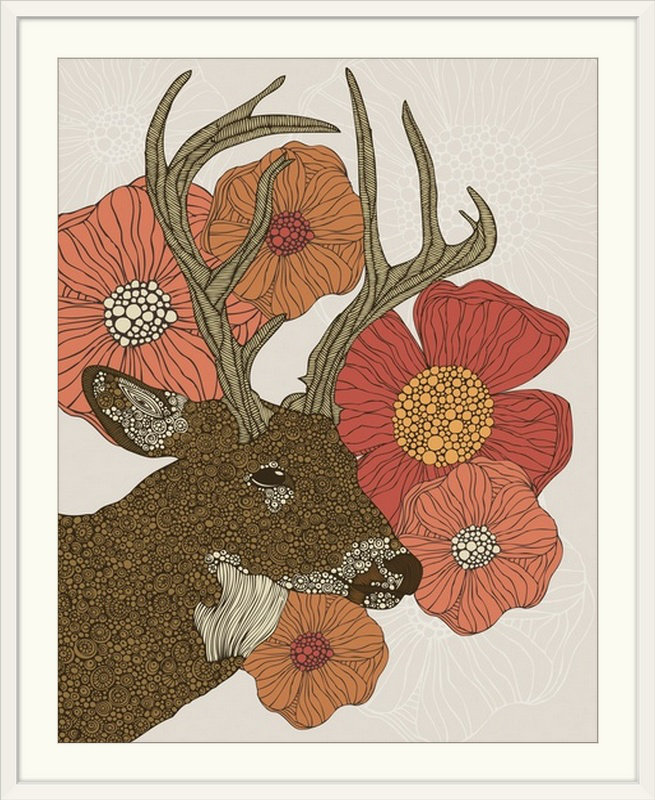 Print, 32" H x 27" W x 1" D, White Framed