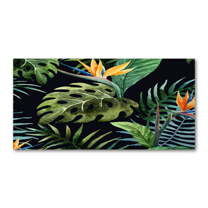 Tropical Flowers - Wrapped Canvas Print