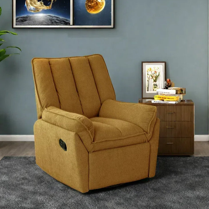 Simple fashion lazy home recliner, Yellow