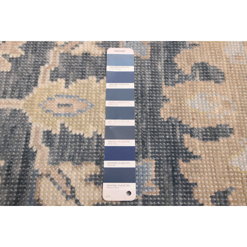 Tapis moderne bleu marine Oushak 8 pi 1 po x 10 pi 3 po