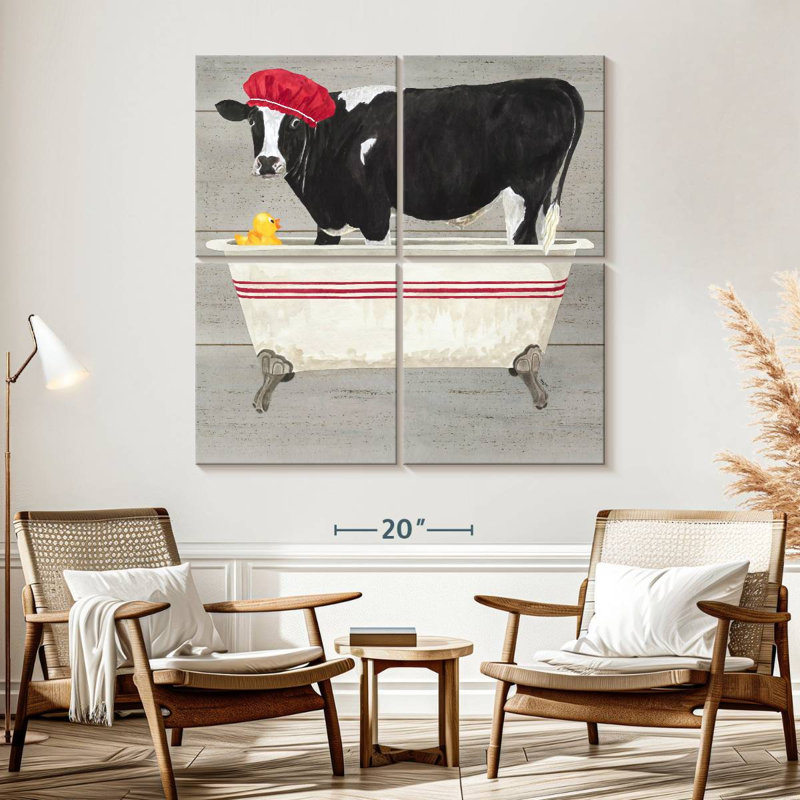 Ketti Bath Time For Cows Tub, 57" H x 57" W