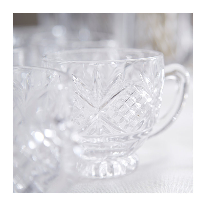 Dublin Crystal 10 Piece Punch Bowl & Punch Glass Set