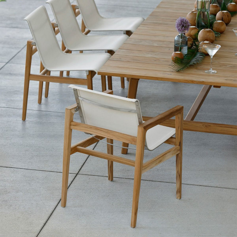 Coast Patio Dining Armchair, Canvas Sling