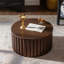 Table basse ronde en bois avec plateau relevable pour le salon, base piédestal robuste, assemblage facile | Idée de cadeau