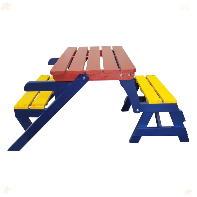 Kid's Multi-Functional Arm Chair,Table+ 2 Benches