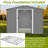 8X6 FT Outdoor Tool Storage Shed With Metal Foundation & Lockable Doors,  All Weather Metal Sheds For Garden, Patio, Backyard, Lawn, Gray