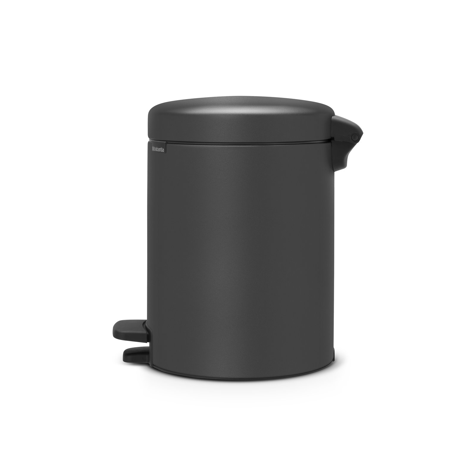 Brabantia NewIcon Step On Trash Can, 1.3 Gallon (5 Liter),  Mineral Infinite Gray