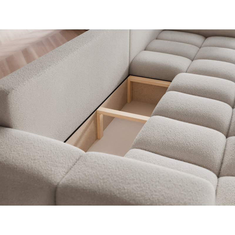 4 Seater Sofa Bed, Light Grey