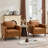 Cornouiller Faux Leather Living Room Accent Chair(Set Of 2)-614858681
