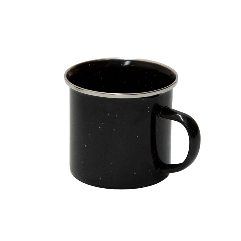 Stansport Enamel Percolator Coffee Pot & 4 Mug Set - Black