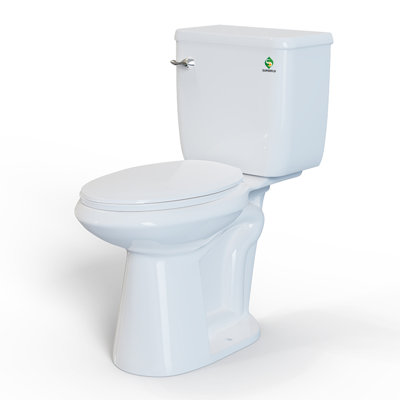 Toilette allongée deux pièces 17,1 "Comfort High avec siège puissant de 1,28 GPF