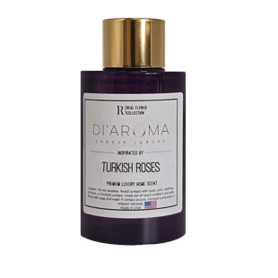 Mystic Romance Turkish Roses Aroma Oil Blend Plastic Purple Bottle 120Ml, City Collection, Diffuser Aroma Oil Blends, Waterless Diffuser Oil (120Ml, Turkish Roses)