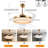 42" Retractable LED Ceiling Fan with Light and Remote