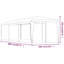 Andry Party Tent with 8 Mesh Sidewalls 3x9 m HDPE-755348221-755348220