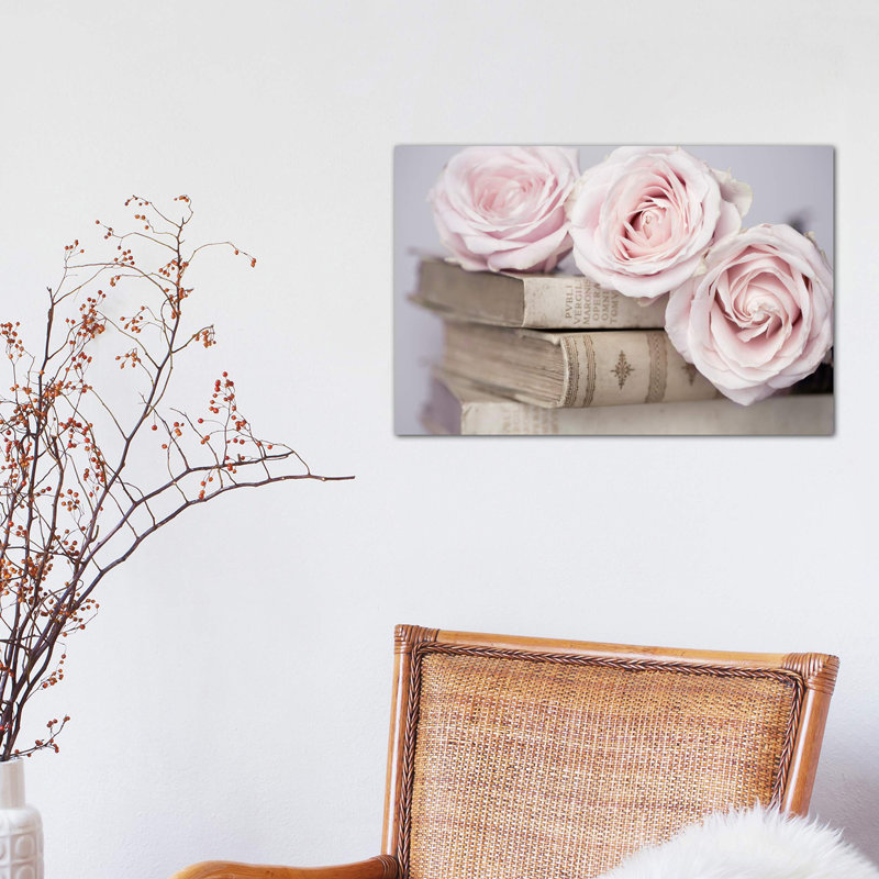 Vintage Roses by Symposium Design - Print on Canvas, 66.04 cm H x 45.72 cm W x 1.91 cm D, Wrapped Canvas