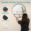 Miroir mural rond avec cadre en métal noir mat - Miroir circulaire pour la salle de bain, le salon, l'entrée, le couloir et le meuble-lavabo - Verre HD avec reflet transparent - Installation facile-1226662073