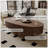 47'' Oval Coffee Table with Storage-664453332