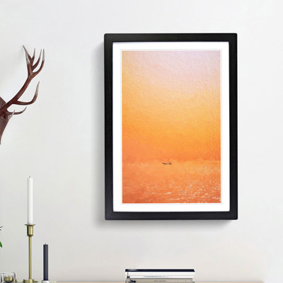 Alone On A Boat In Nigeria - Single Picture Frame Painting